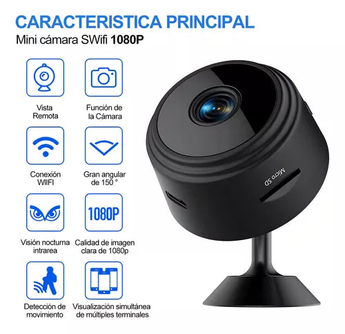 Mini Cámara Espía A9 [🔒Espía de Confianza] 🔥hasta 45% de descuento🔥