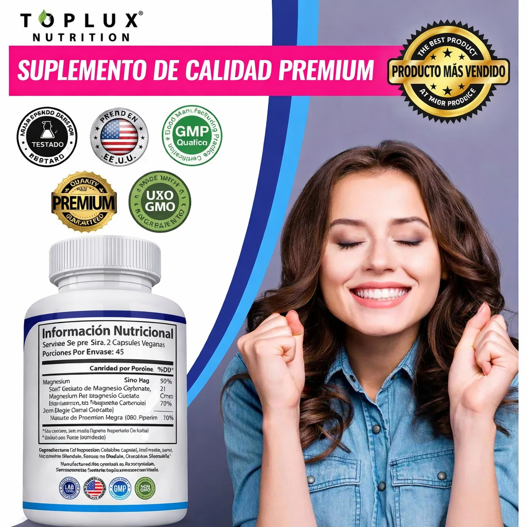 Complejo de Magnesio Premium [8 Formas Elementales] – La Revolución de tu Vitalidad