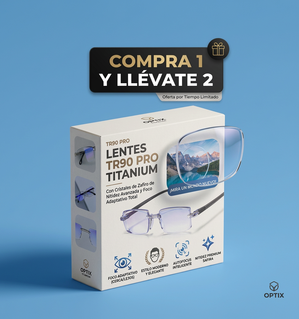 ¡Gafas TR90 Pro Titanium FM! COMPRA 1 Y LLEVA 2 + Solo pagas cuando recibes el producto 🚚 Envío gratis.